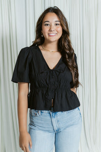 Luxe Noir Blouse