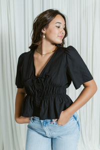 Luxe Noir Blouse