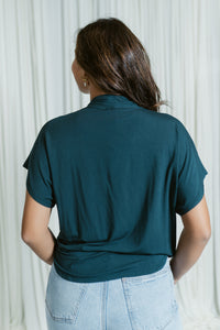 Cupro Surplice Blouse