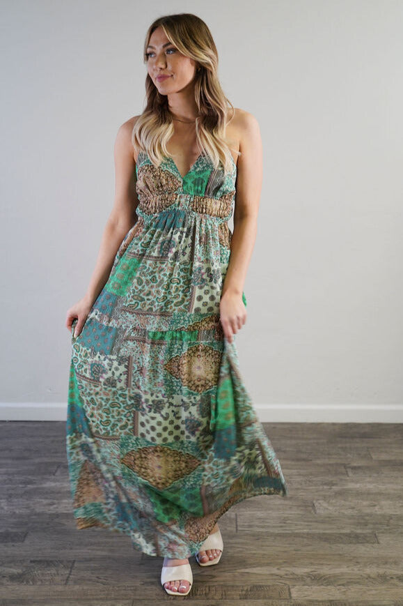 Patchwork Maxi Dress For Elyse Patchwork Maxi Dress For Elyse