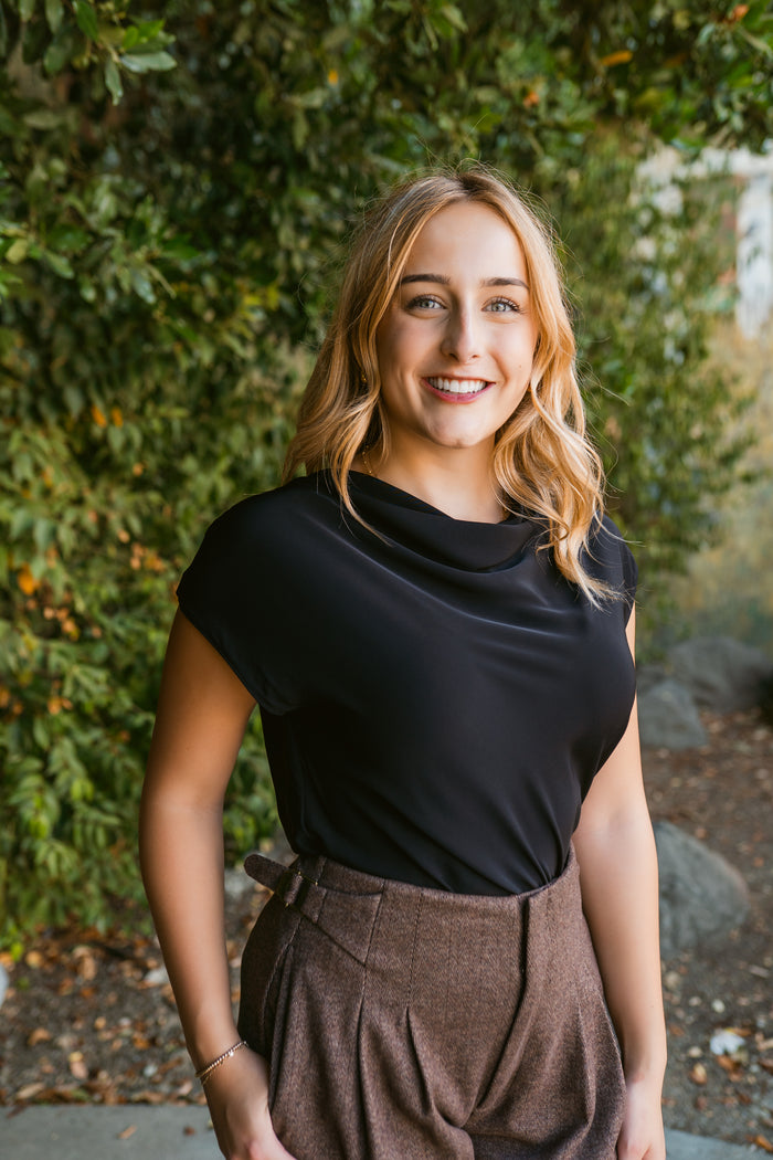 Dolman Cowl Neck Blouse
