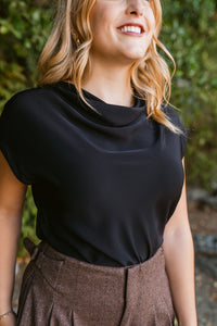 Dolman Cowl Neck Blouse