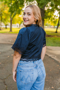 Moonlit Floral Blouse