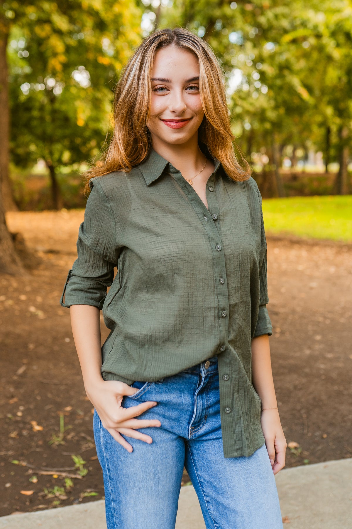 Easy Days Button Down Top