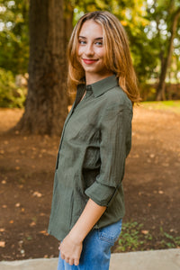 Easy Days Button Down Top