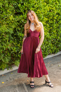 Everly Pleated Midi Dress
