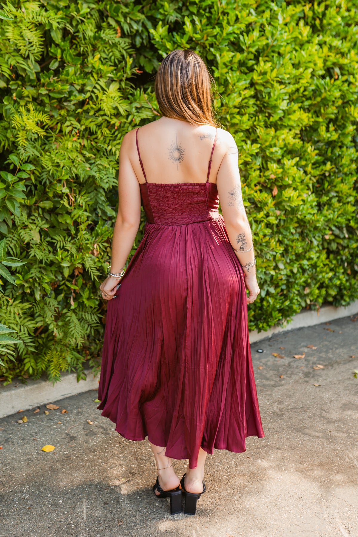 Everly Pleated Midi Dress