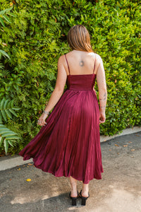 Everly Pleated Midi Dress