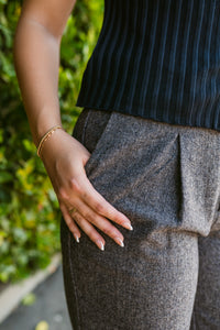 Liv Herringbone Wide Leg Trousers