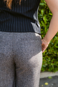Liv Herringbone Wide Leg Trousers
