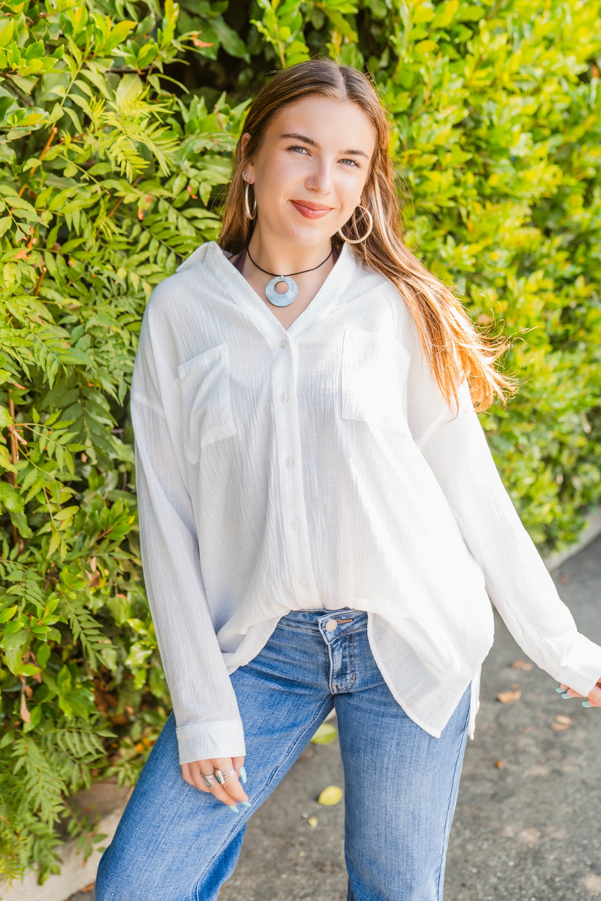Breezy Button-Down Blouse