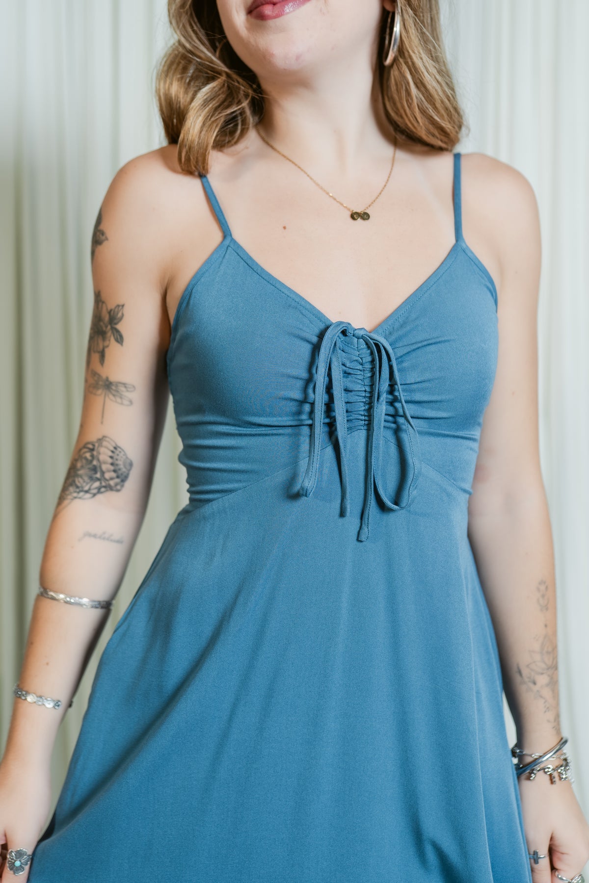 Estelle Ruched Midi Dress