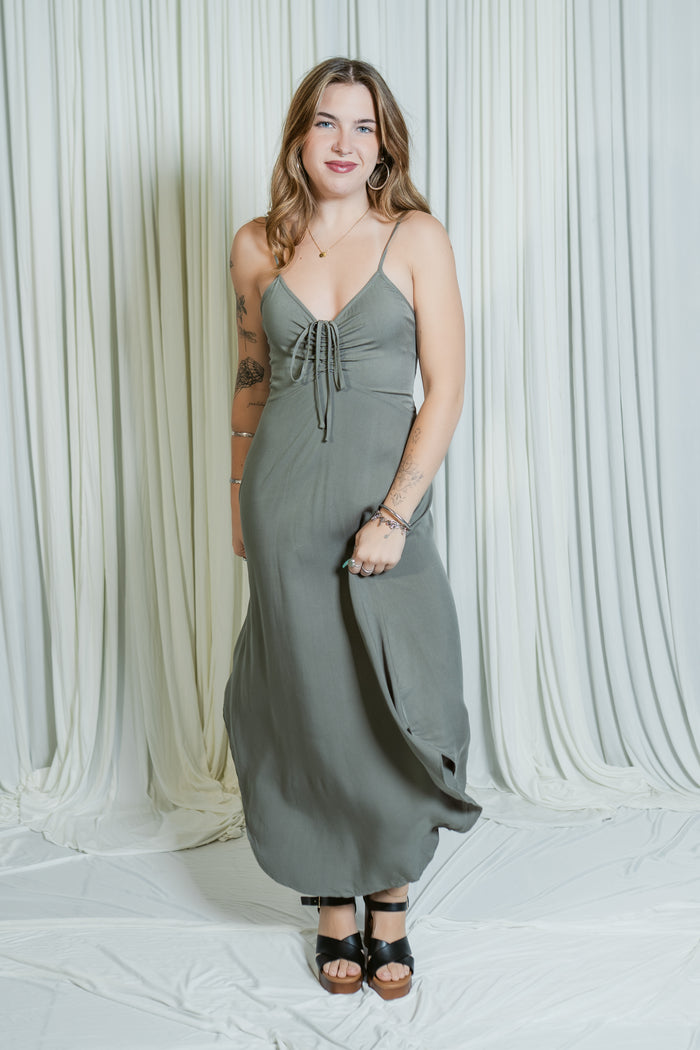 Estelle Ruched Midi Dress