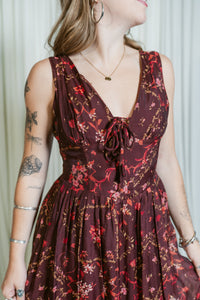 Linda V-Neck Corset Midi Dress