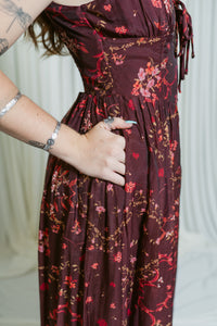 Linda V-Neck Corset Midi Dress