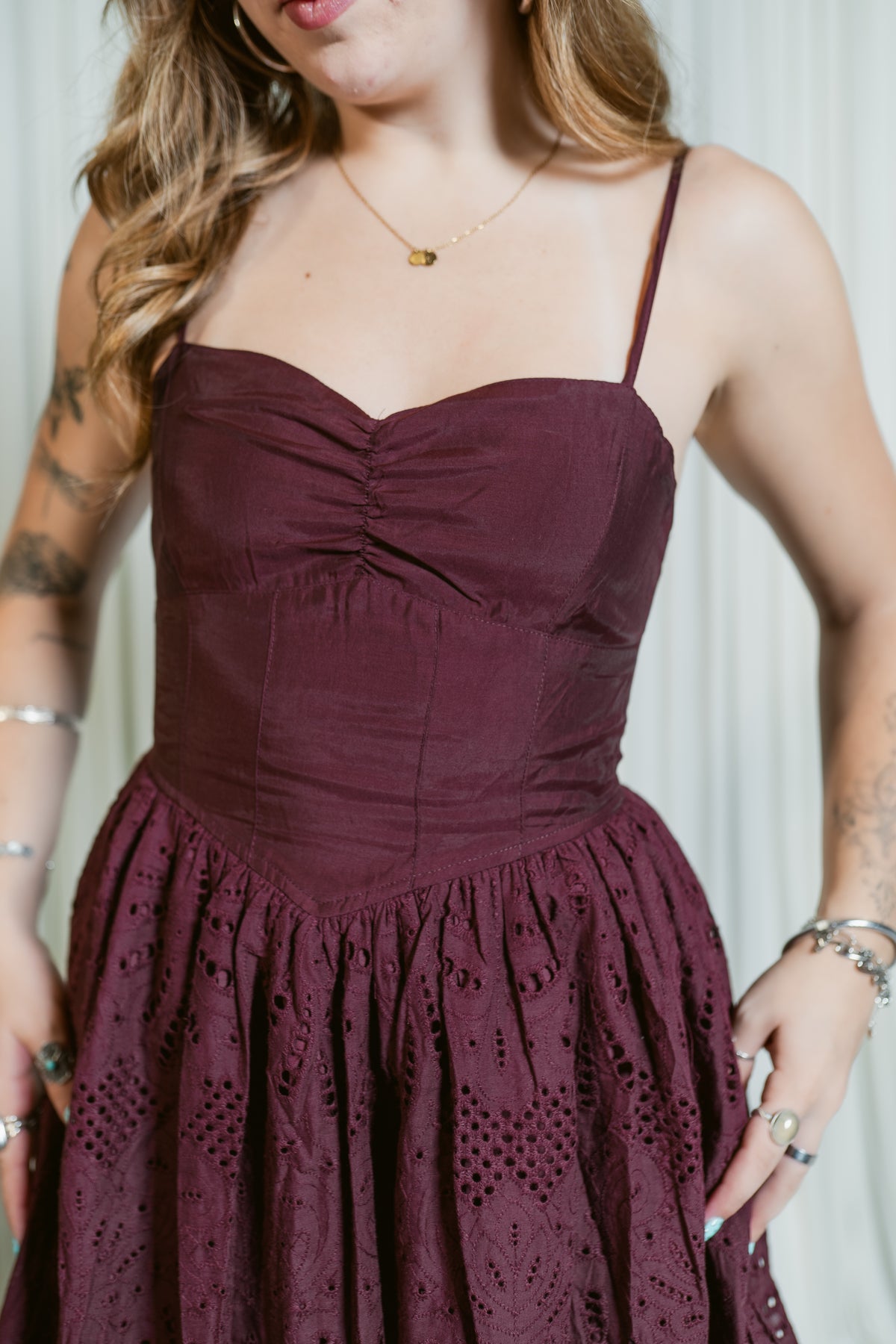 Merlot Rouge Midi Dress
