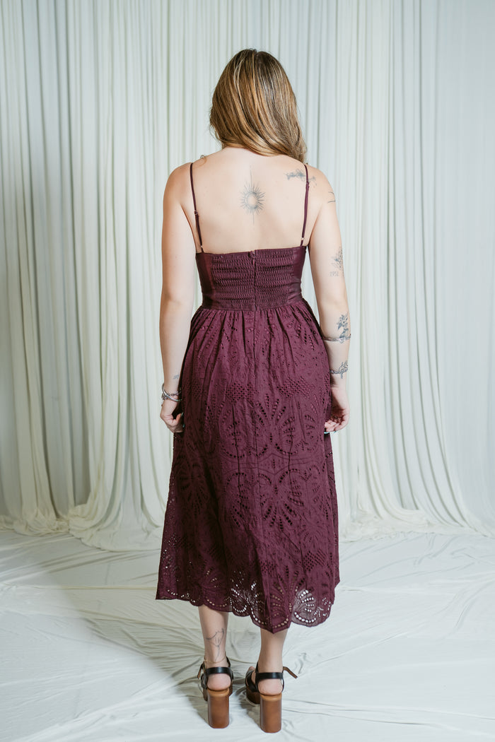 Merlot Rouge Midi Dress