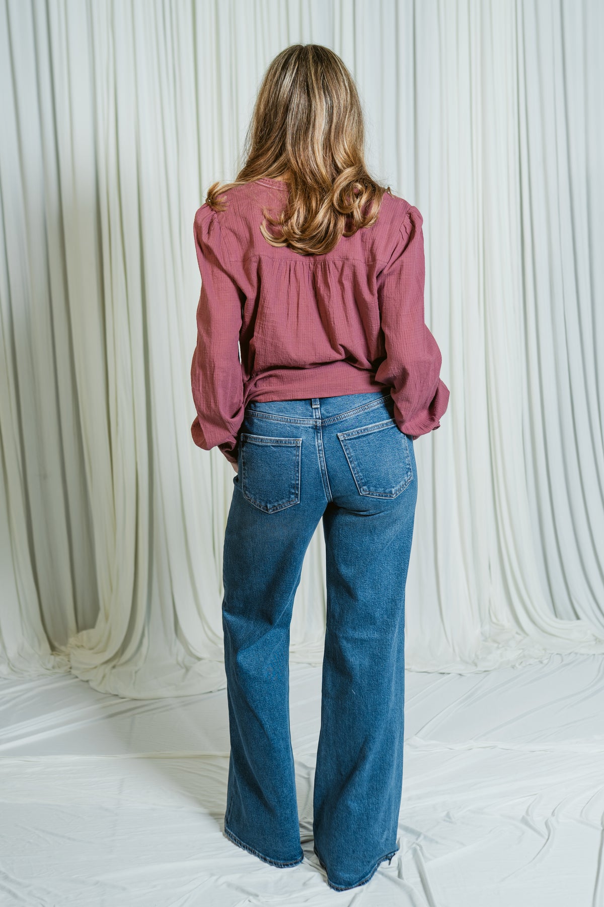 Vivian Mid Rise Wide Leg