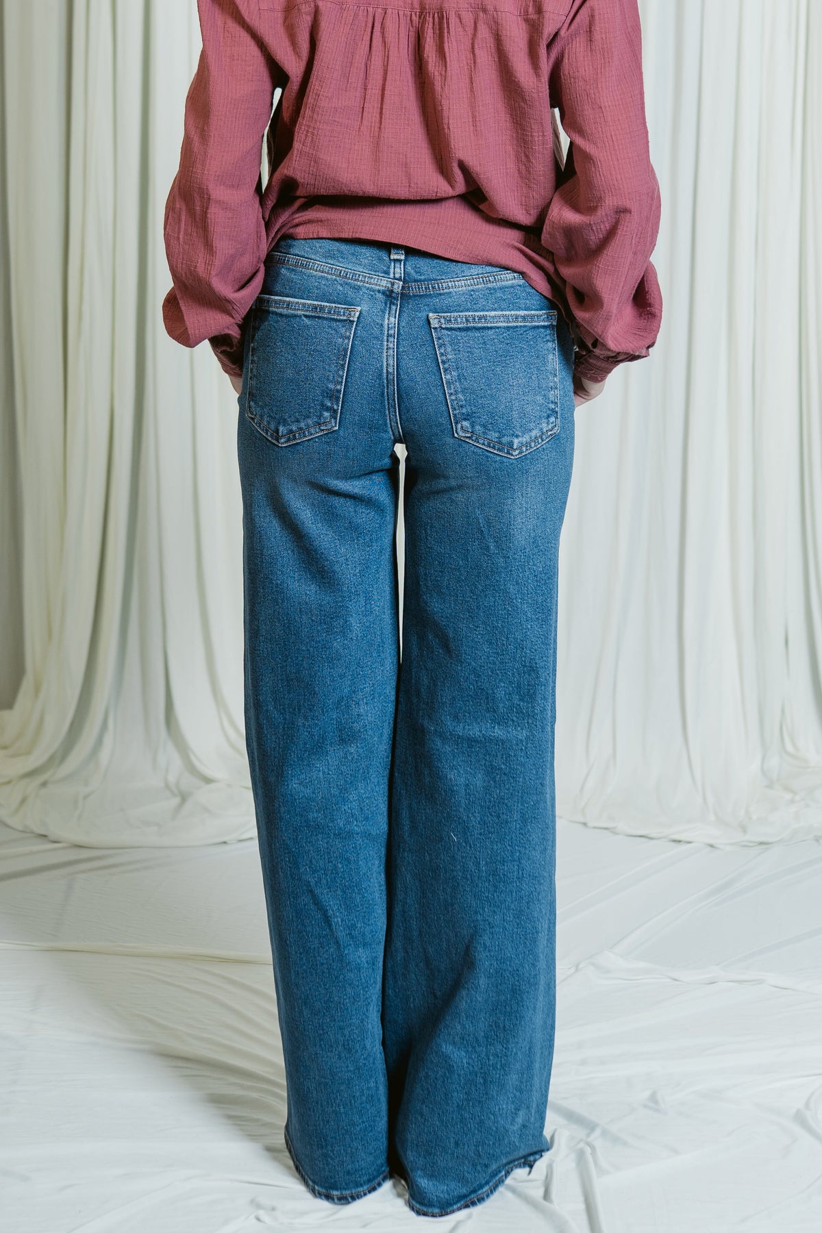 Vivian Mid Rise Wide Leg
