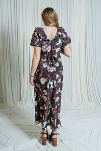 Vivian Puff Sleeve Ruffle Maxi Dress