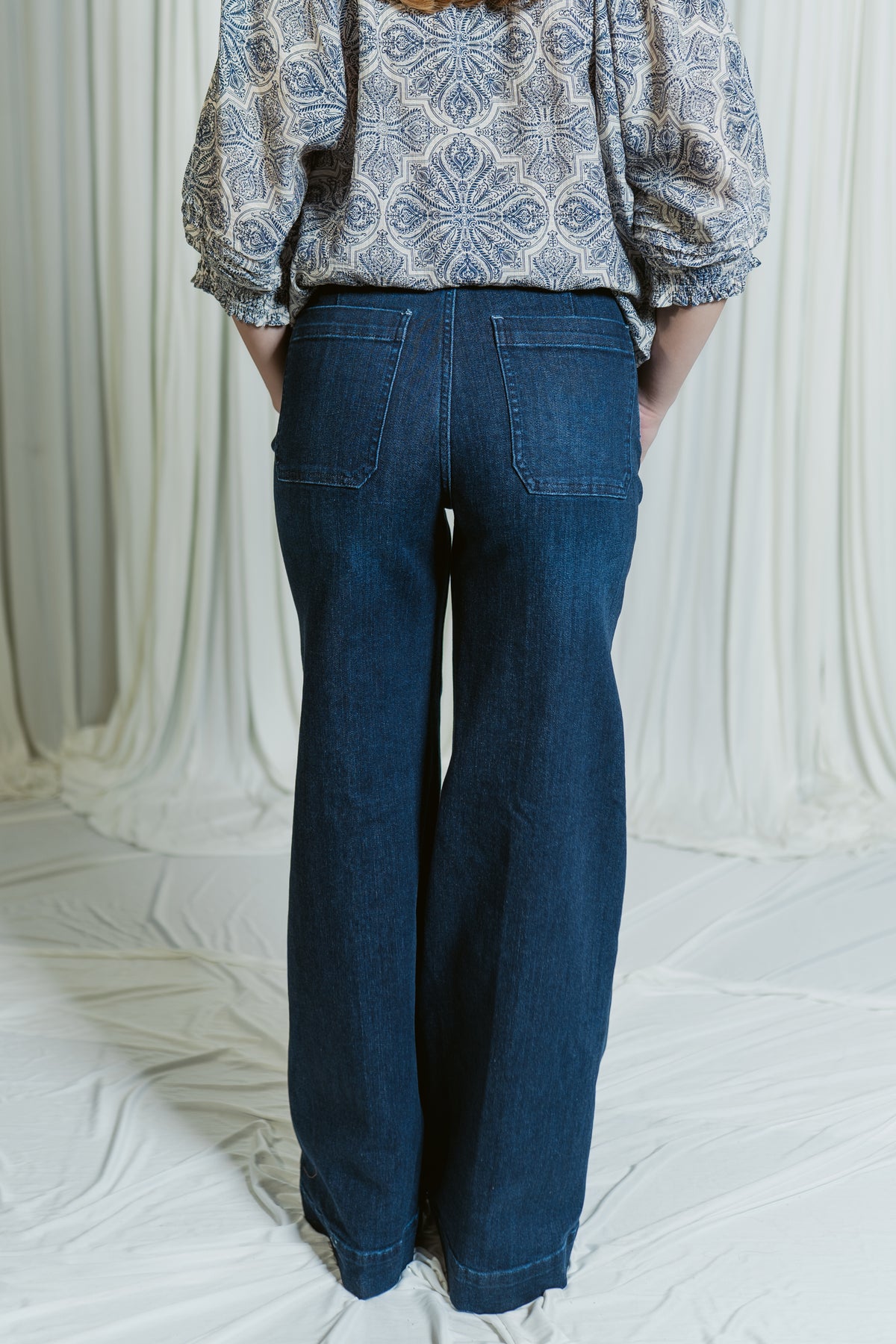 Skyline Double Button Lana Wide Leg Full Length