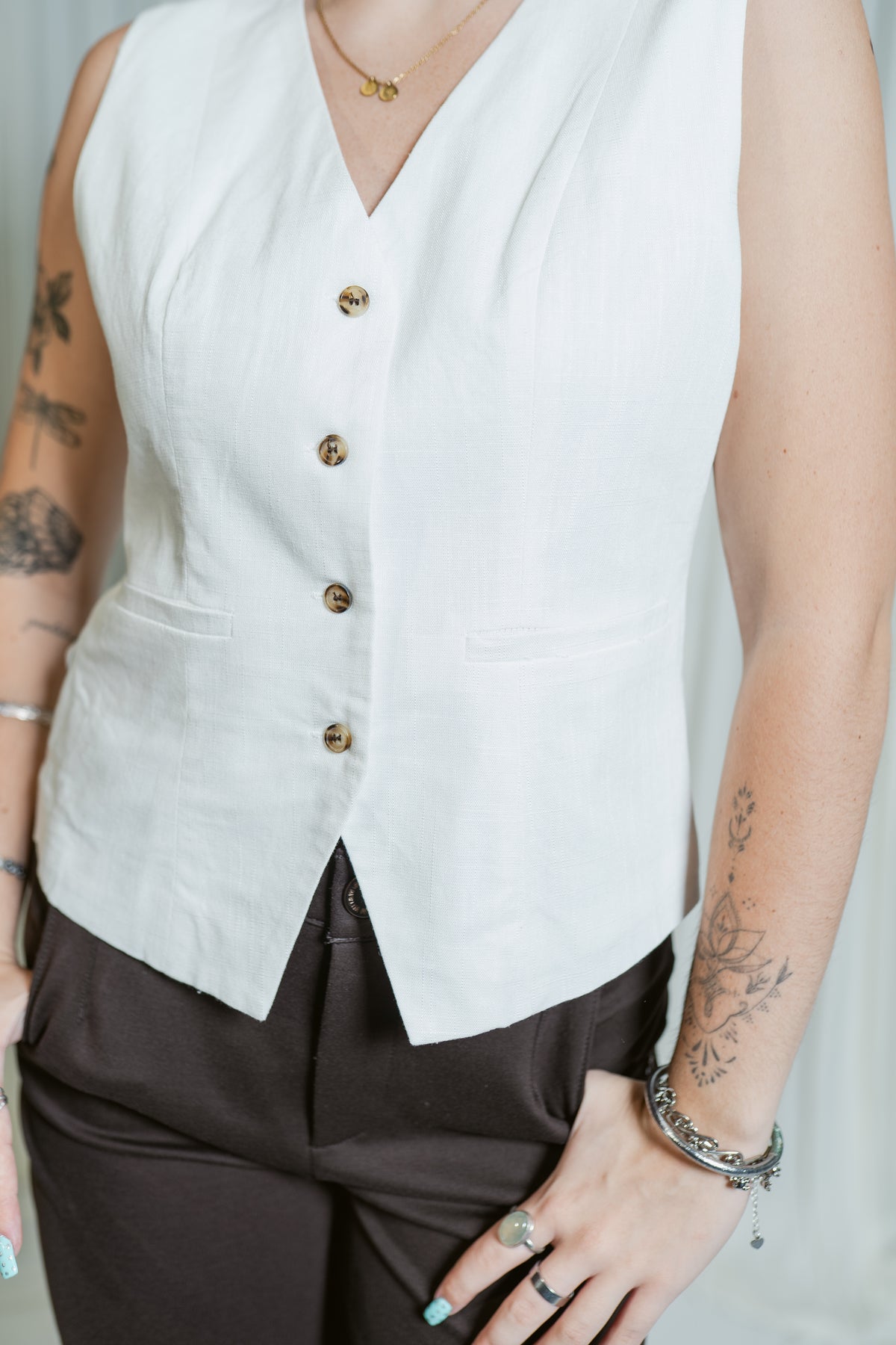 Linen Palmer Vest