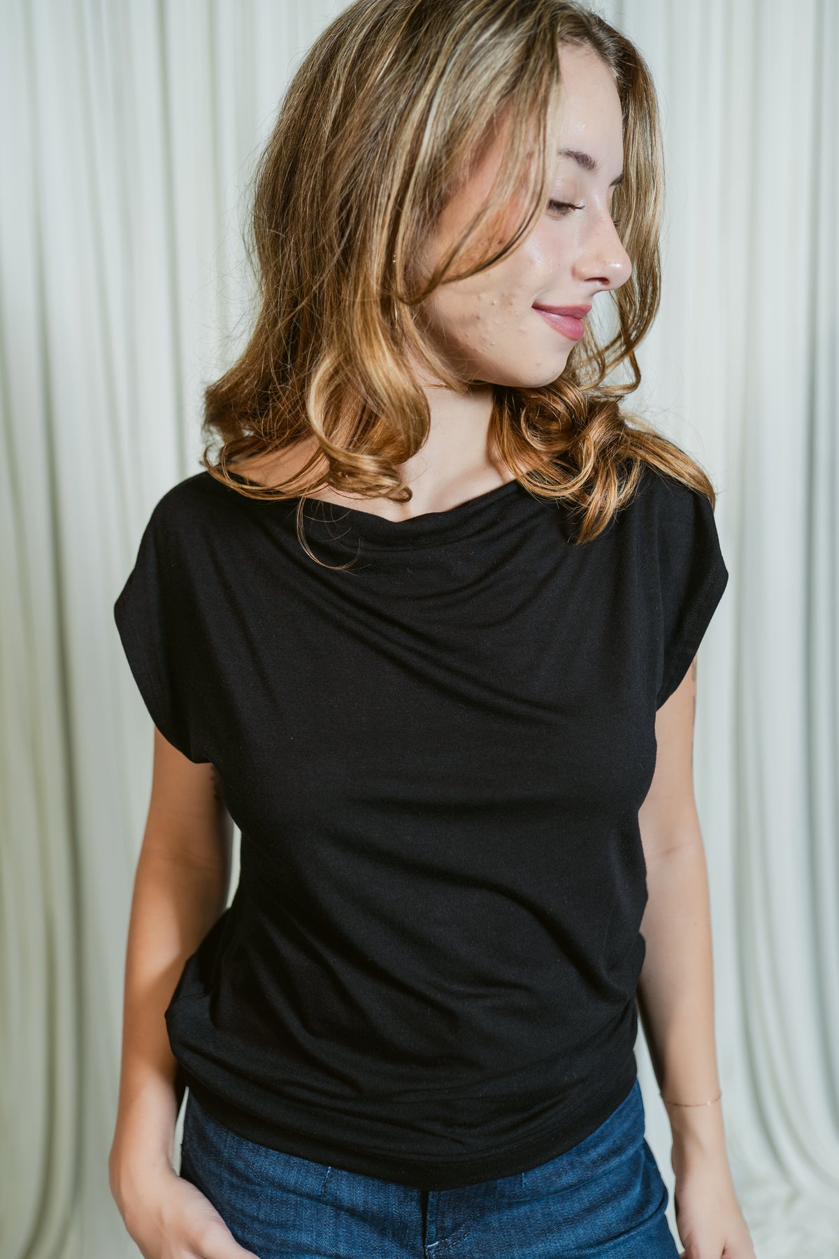 Ines Off-Shoulder Banded Top