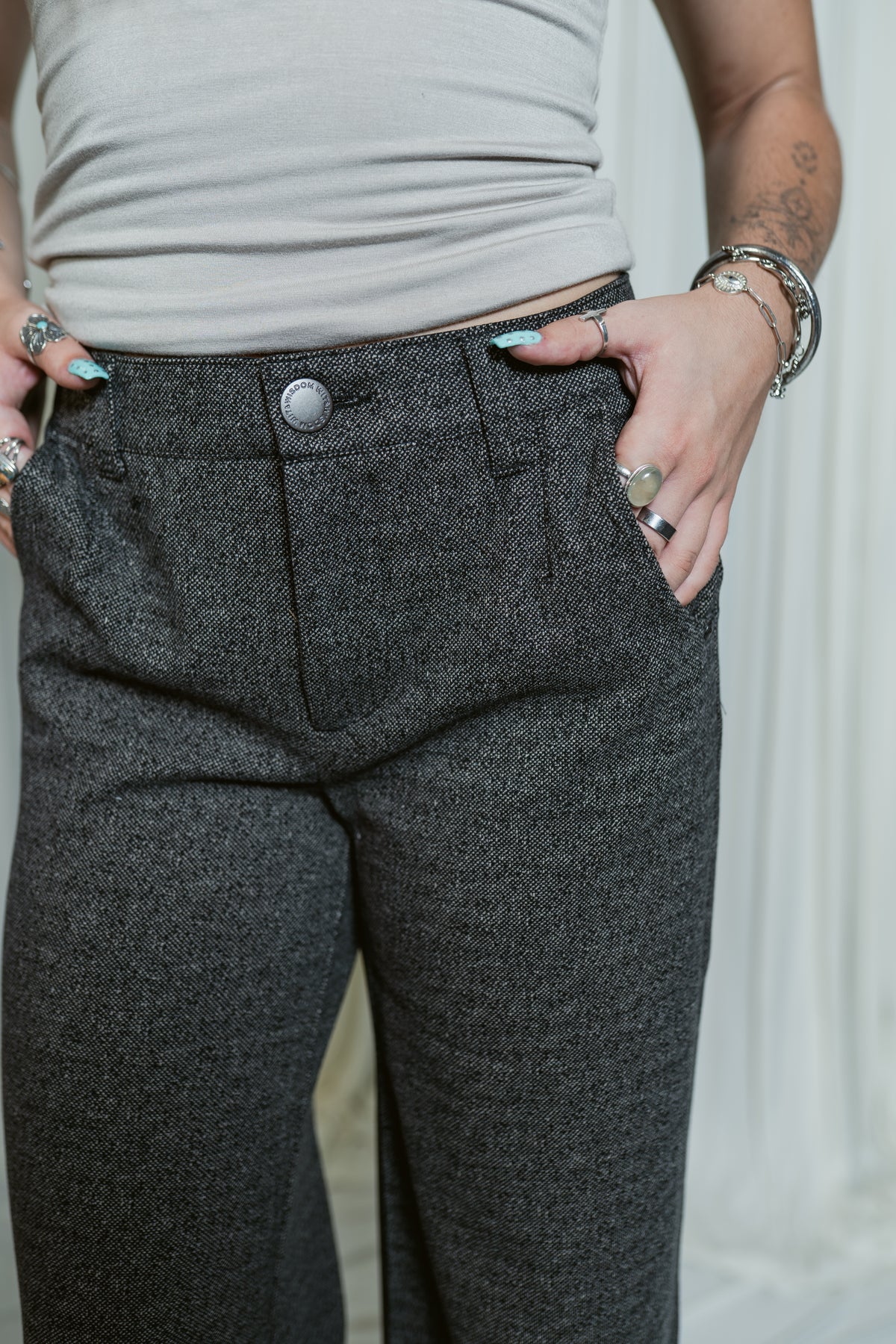 Whitney Tech Skater Wide Leg Trouser