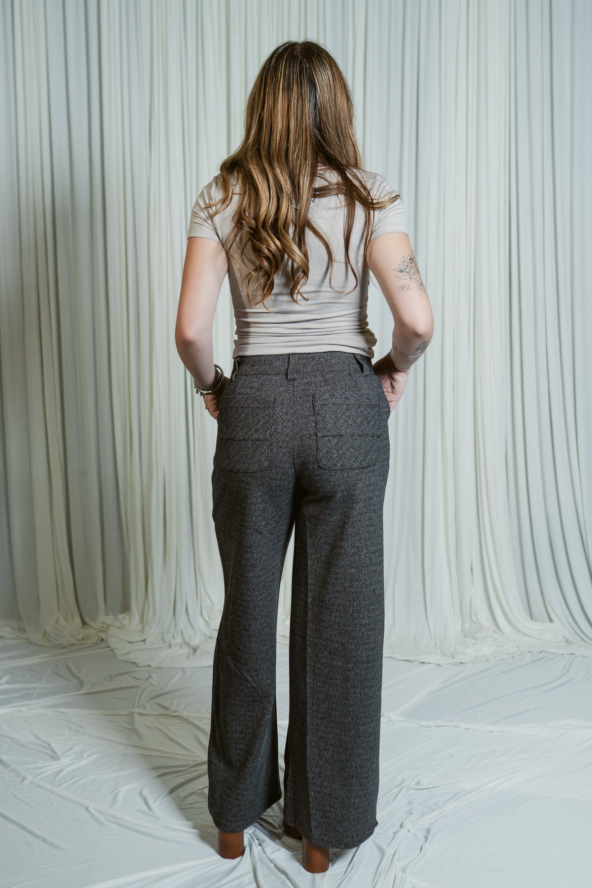 Whitney Tech Skater Wide Leg Trouser