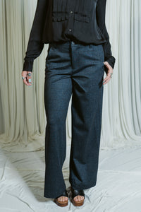 Navy Notion Plaid Trousers