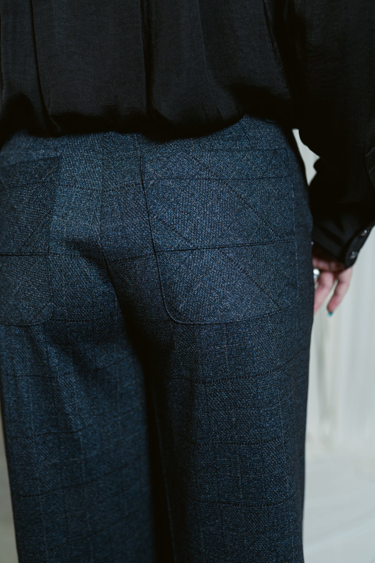 Navy Notion Plaid Trousers