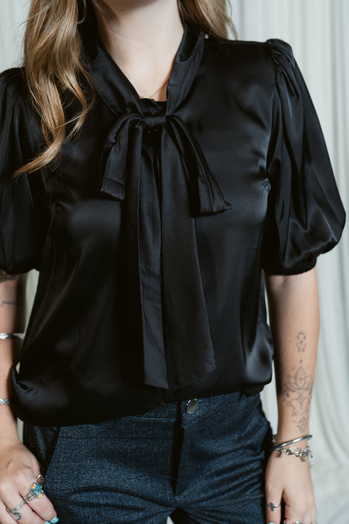 Camille Tie-Neck Blouse