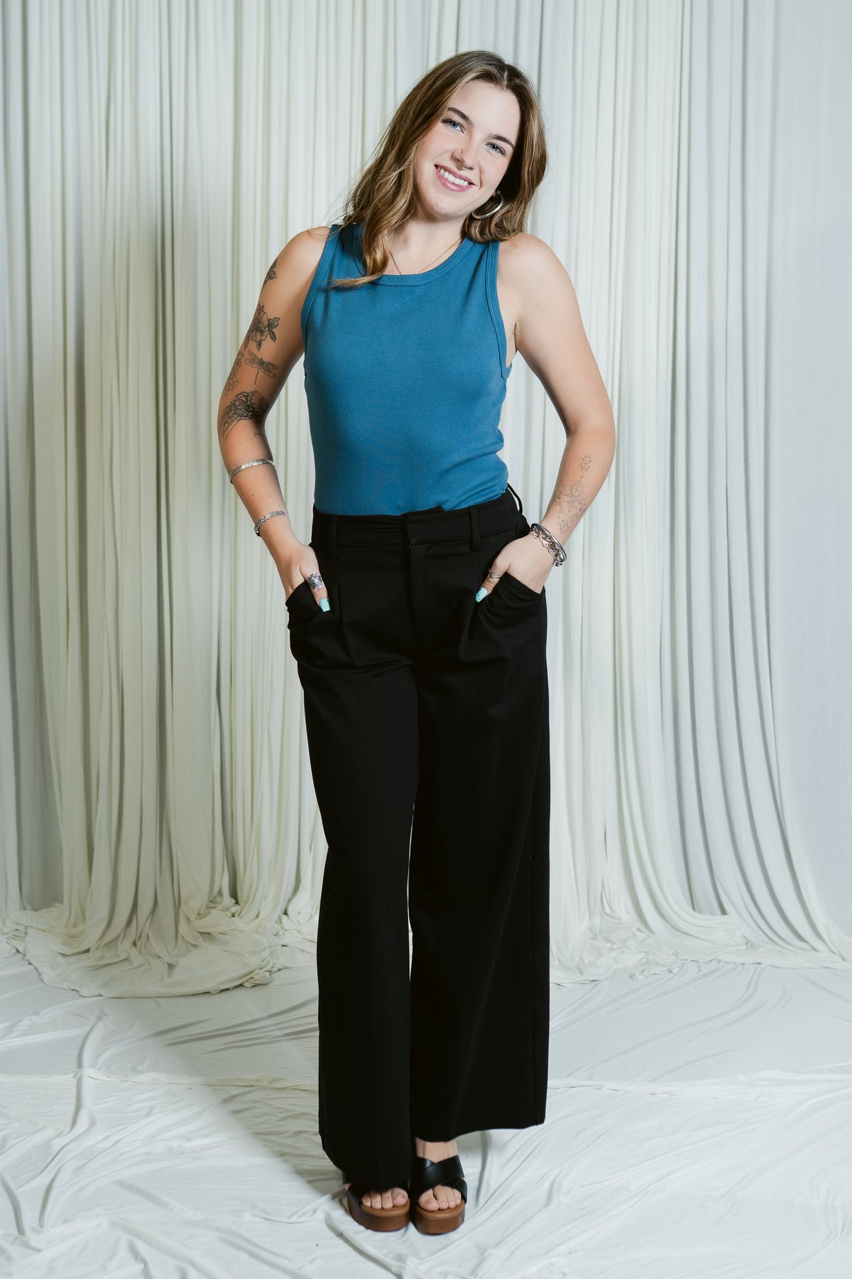 Brooke High Rise Wide Leg Trouser