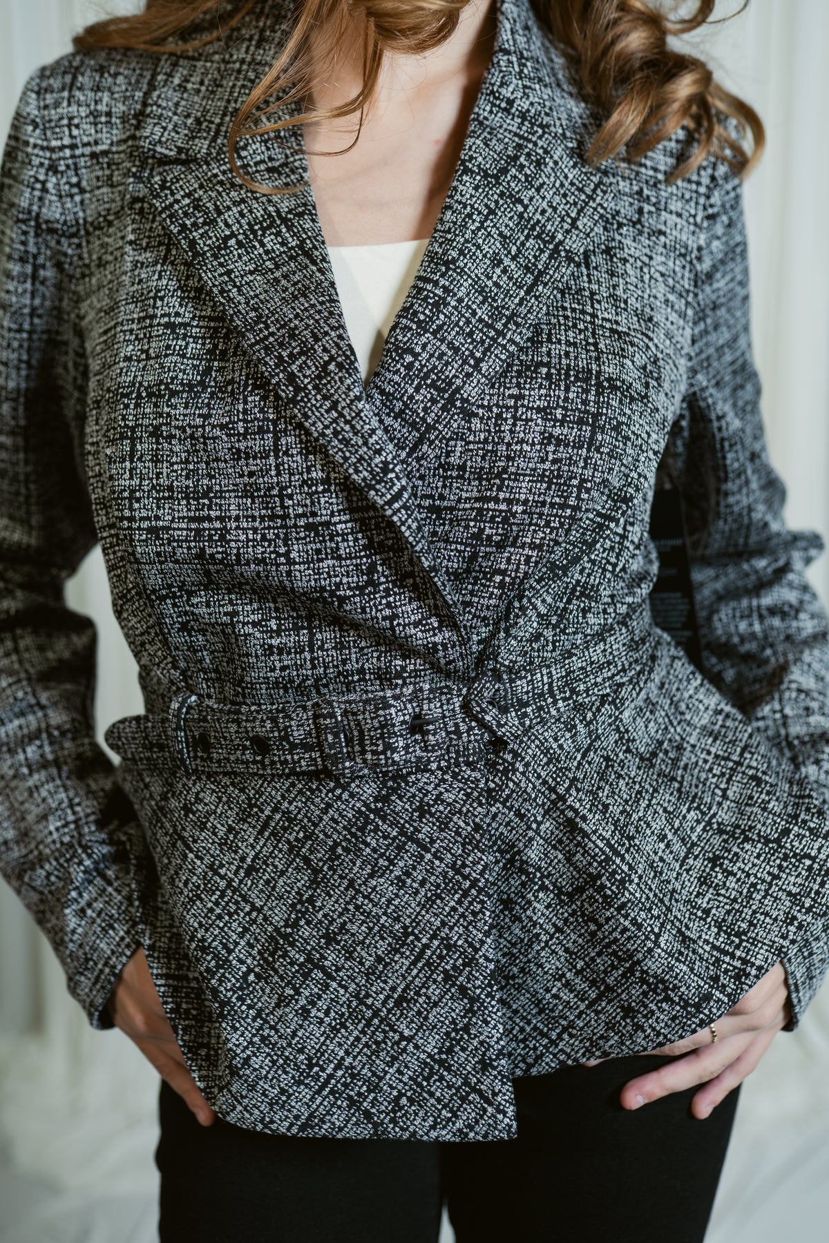 The Classic Belted Peplum Blazer