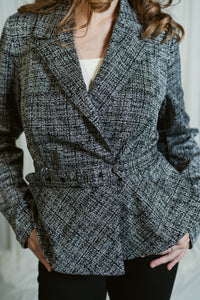 The Classic Belted Peplum Blazer