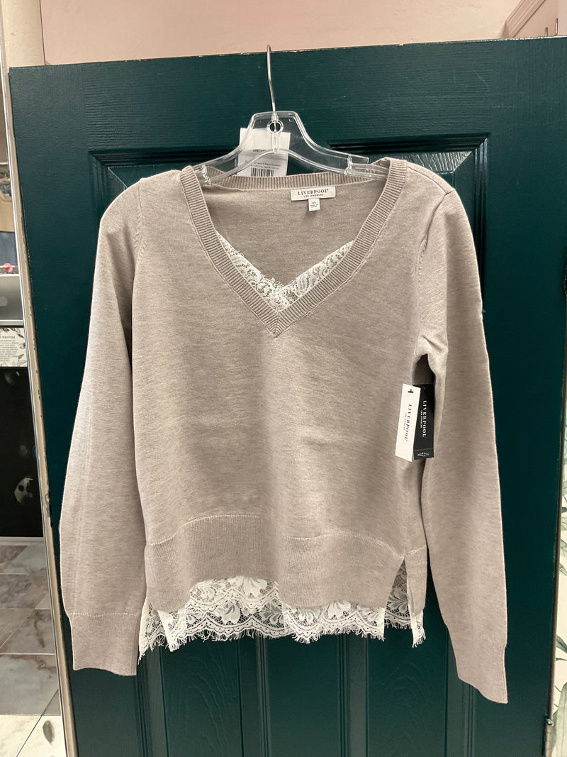 Primrose Lace V-Neck Sweater