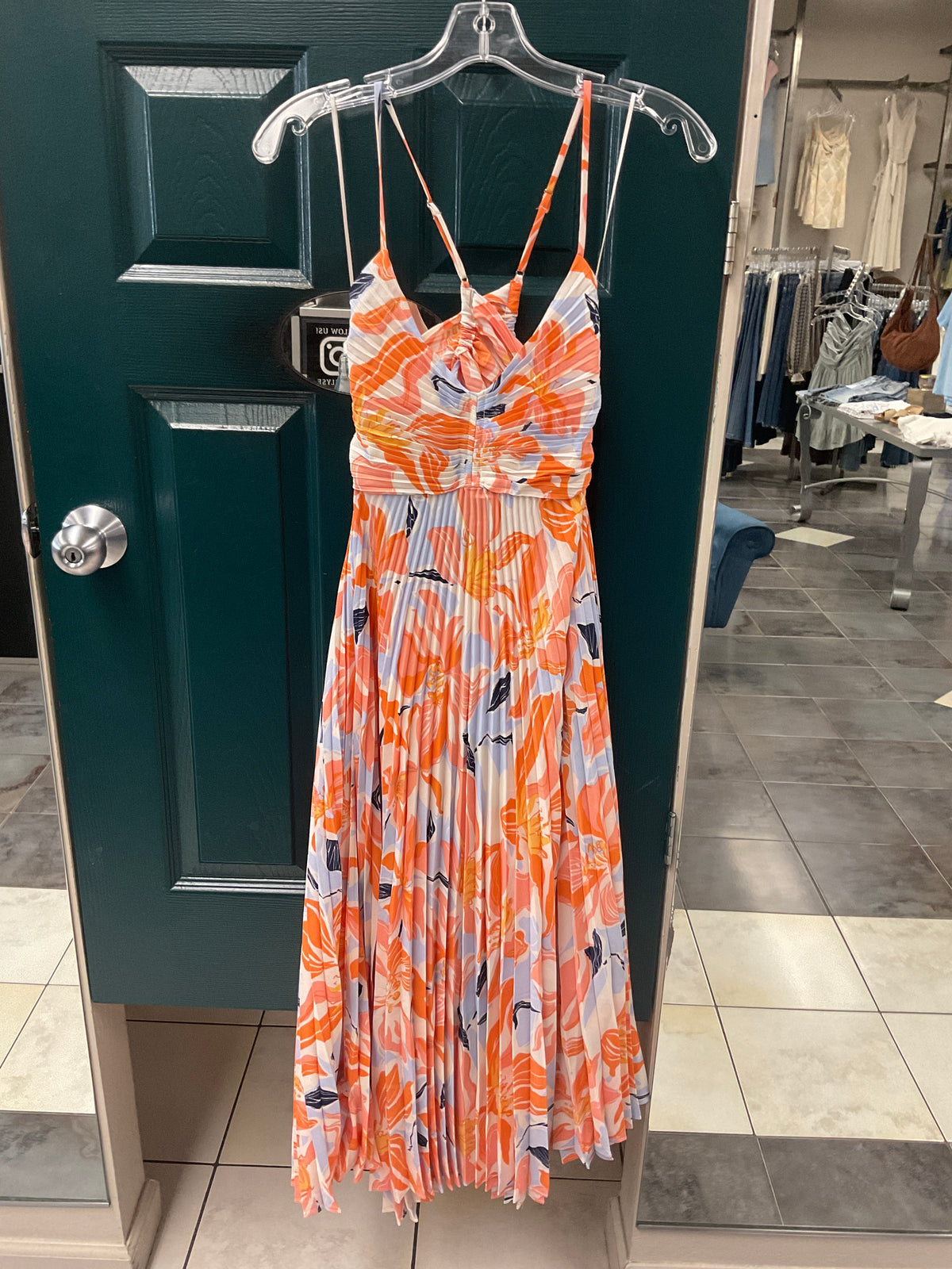 Blythe's Beautiful Pleated Midi Dress