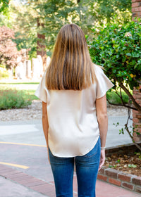Celeste Crinkle Drop Shoulder Blouse
