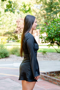 O-Ring Midnight Long Sleeve Mini Dress