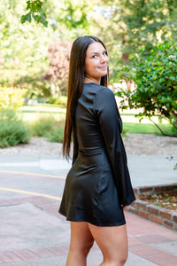 O-Ring Midnight Long Sleeve Mini Dress