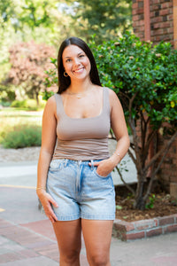 Saige High Rise Clean Hem A-Line Short