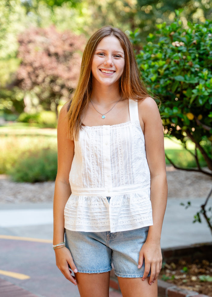 Sasha Eyelet Lace Tank