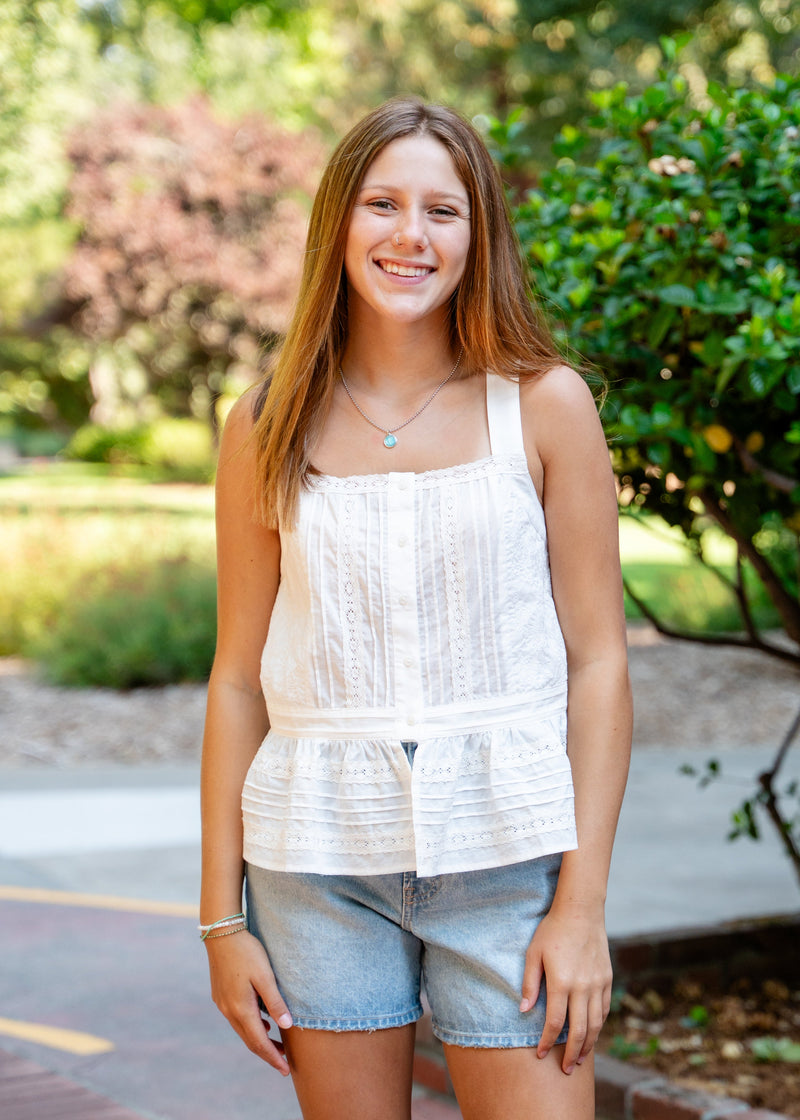 Sasha Eyelet Lace Tank