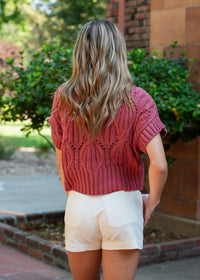 Short Sleeve Knitted Sweater