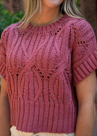 Short Sleeve Knitted Sweater