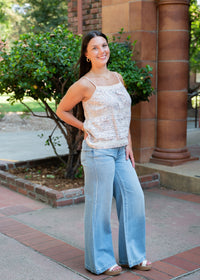 Blushline Lace Trim Tank Top