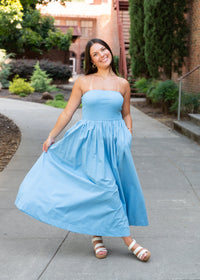 Keep It Simple Strapless Tube Top Maxi Dress