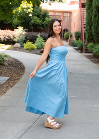 Keep It Simple Strapless Tube Top Maxi Dress