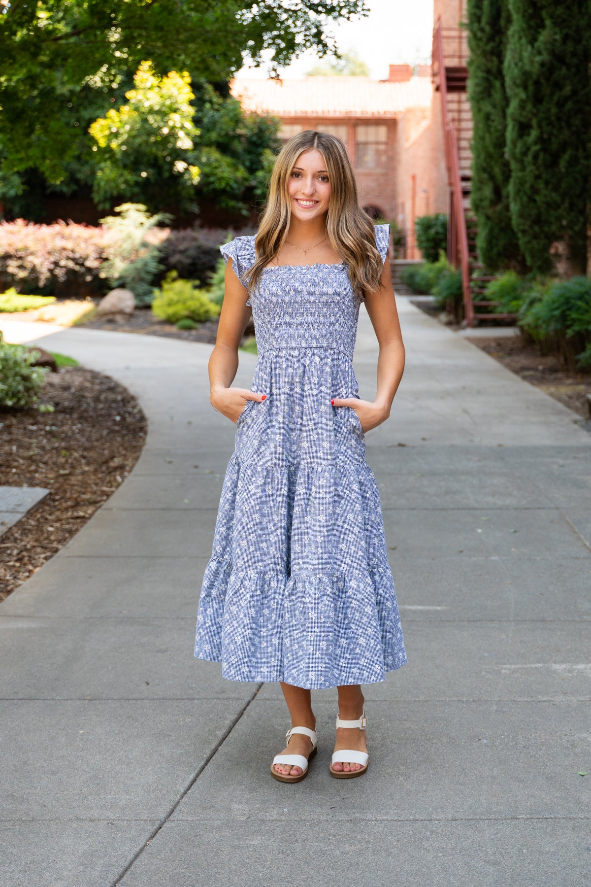 Petal Picnic Midi Dress Black/White / Small Petal Picnic Midi Dress Black/White / Small