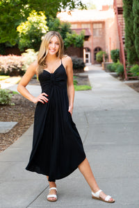 Front Ruched Woven Round Hem Jumper